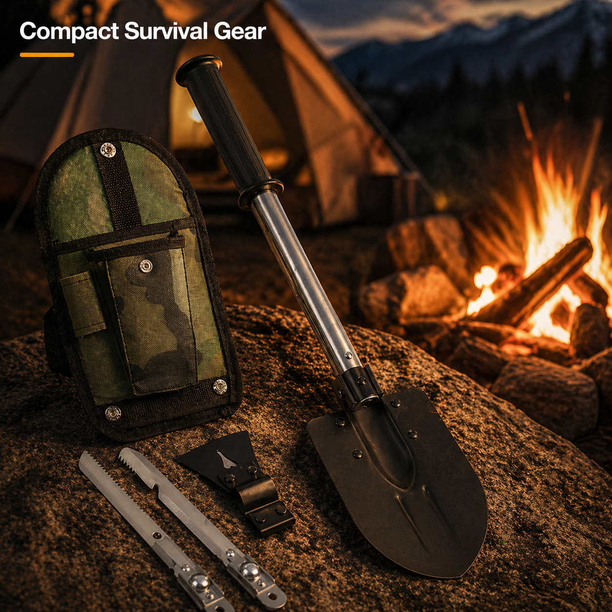 6-in-1 Multi-Tool Survival Shovel