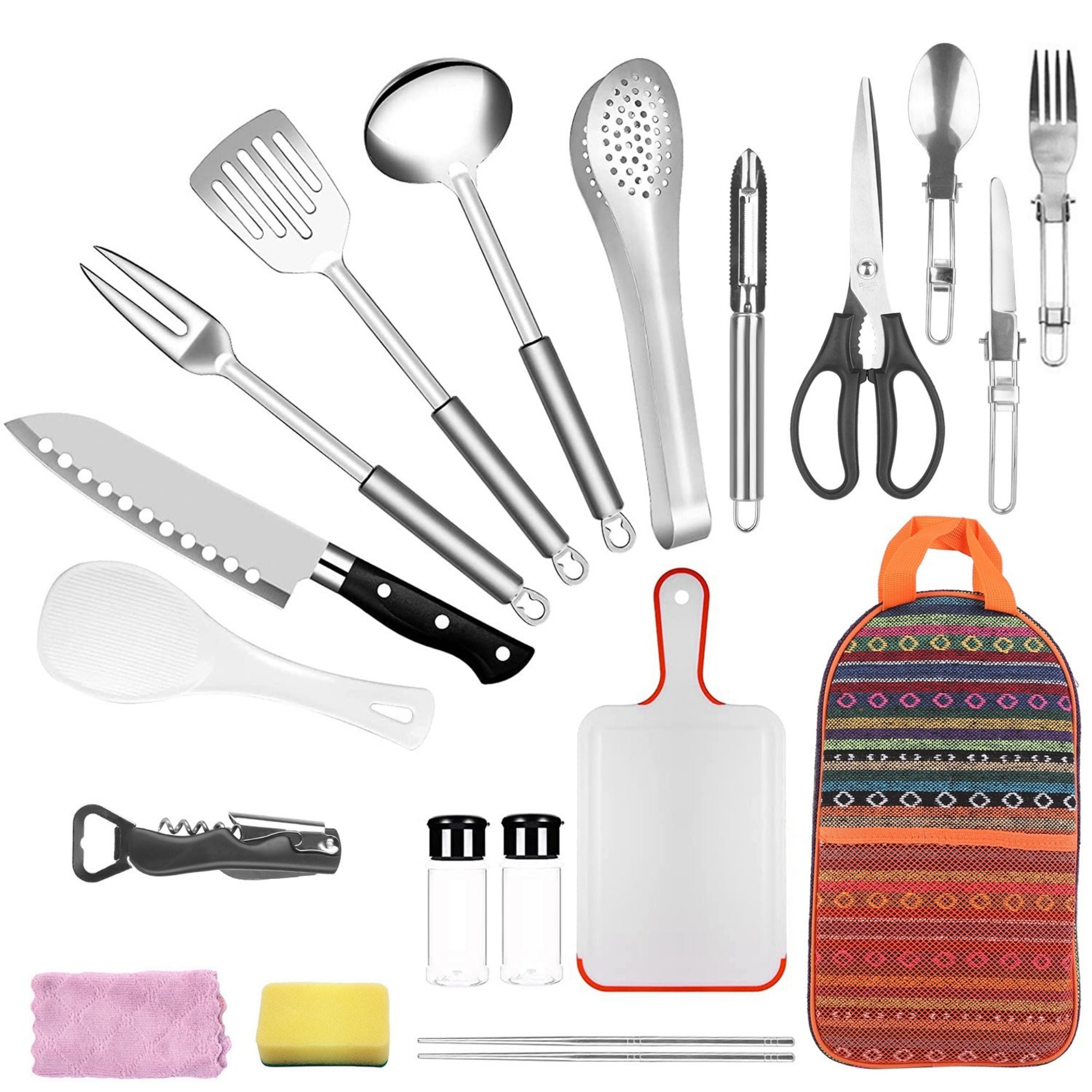 19-Piece Camping Cookware & Utensil Set