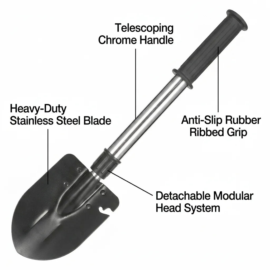 6-in-1 Multi-Tool Survival Shovel